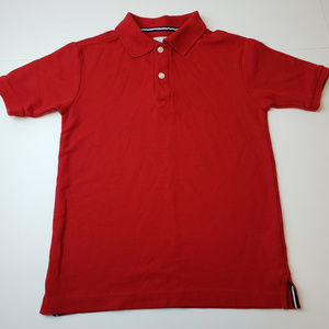 Glass Club Boys Polo Shirt Size 8 Short Sleeve Red